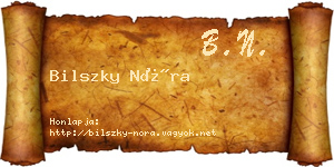 Bilszky Nóra névjegykártya